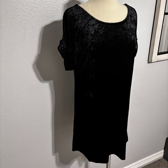 The Vanity Room Black Crushed Velvet Mini Dress S Whimsigoth Romantic Goth Soft - Picture 2 of 15